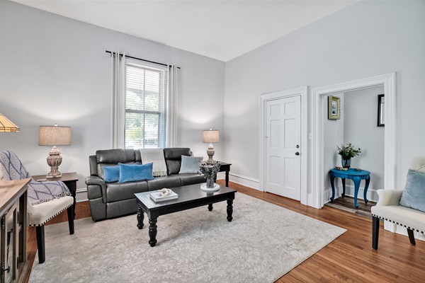 Living room of rental property